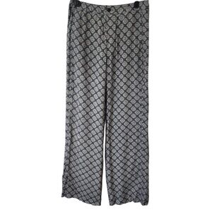 Vince gray and White Wide Leg Printed Pants